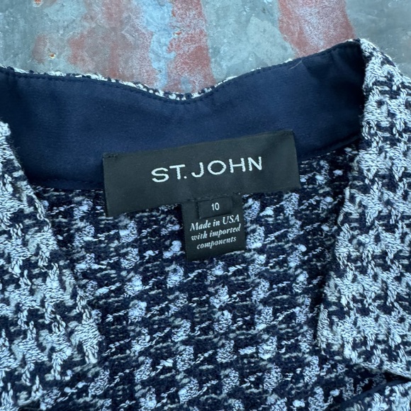 St. John Navy and White Tweed Blazer- EUC - Picture 11 of 11